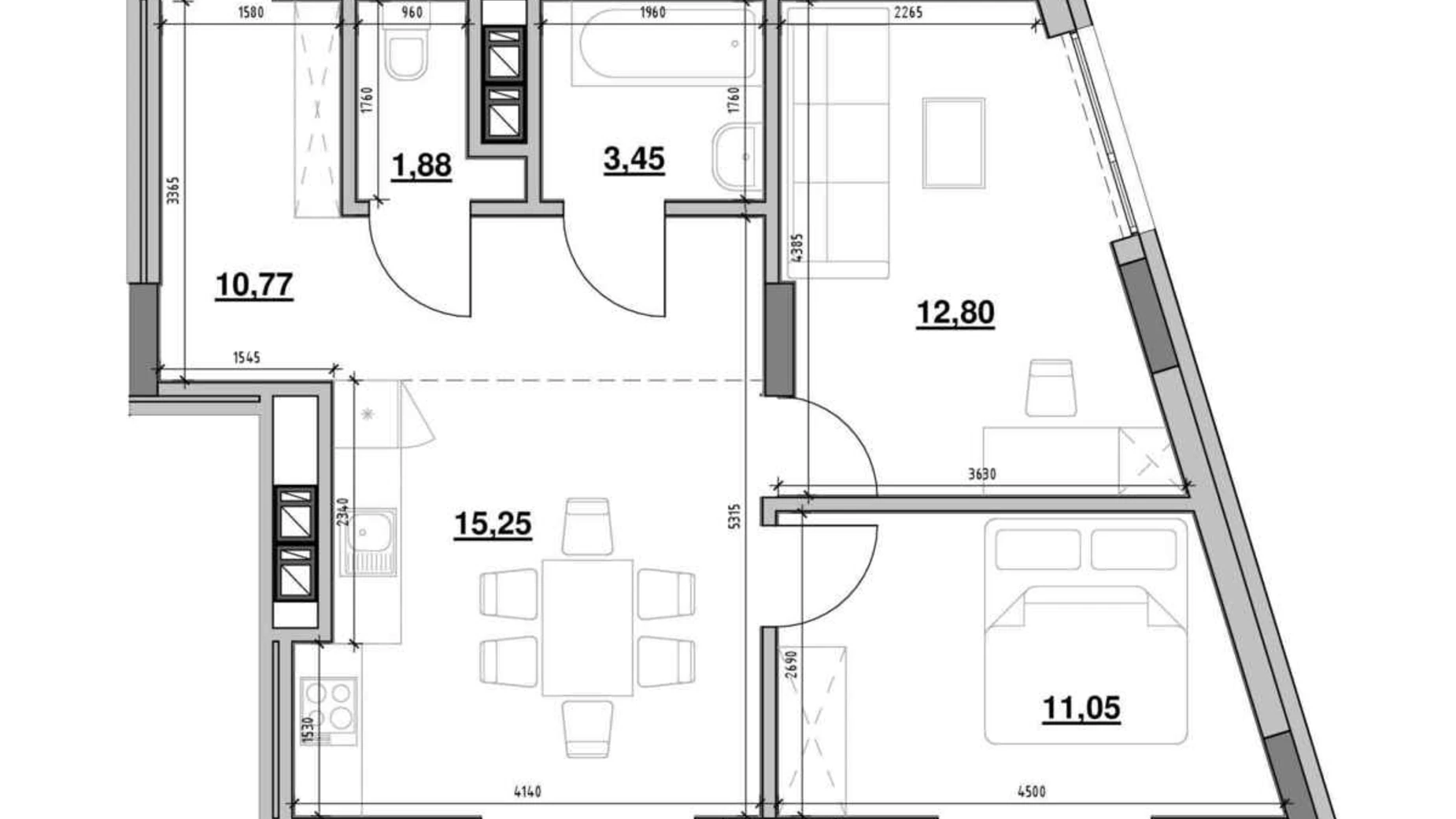 Продается 2-комнатная квартира 53.8 кв. м в Львове, ул. Погулянка - фото 2