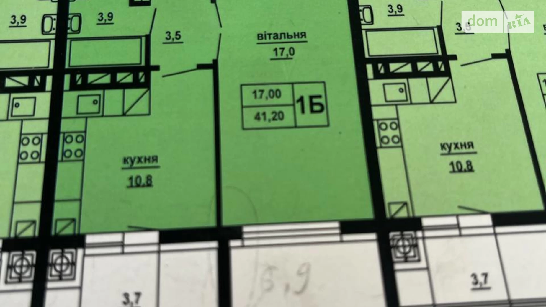 1-кімнатна квартира 41 кв. м у Тернополі, цена: 24000 $ - фото 2