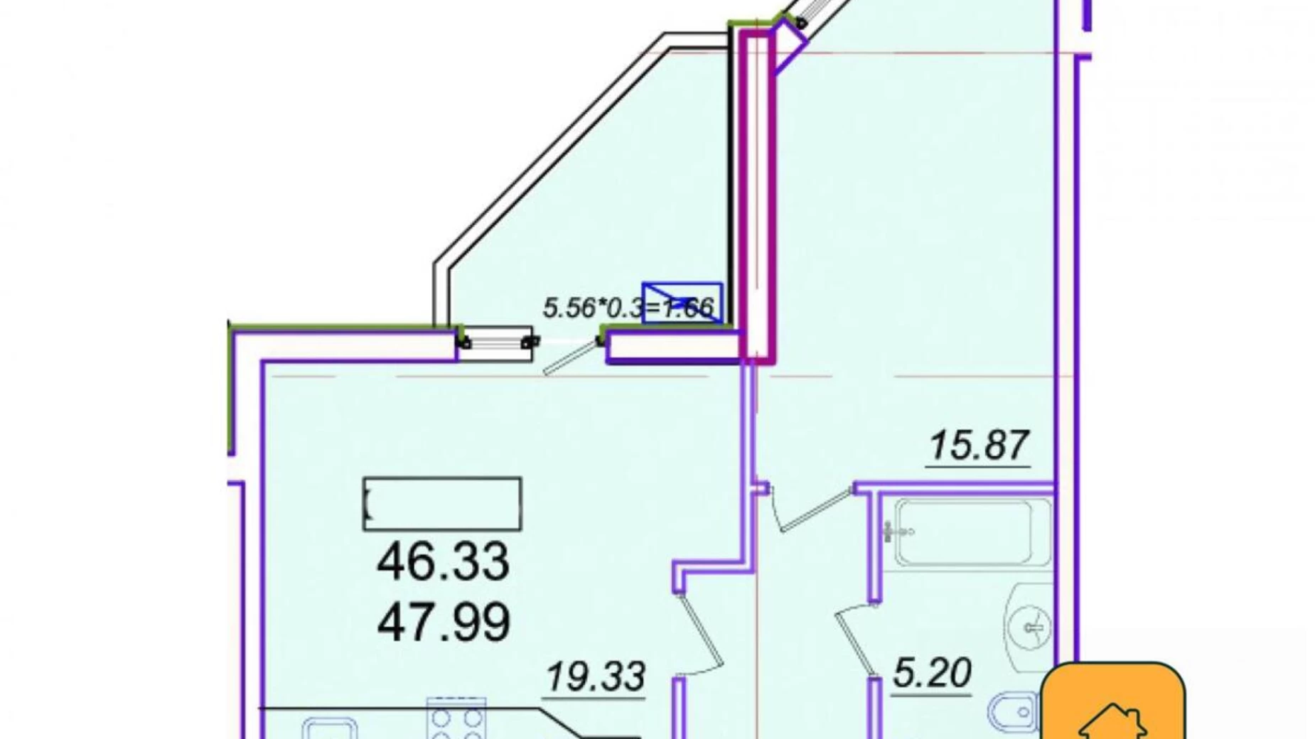 Продається 1-кімнатна квартира 48 кв. м у Одесі, вул. Генуезька, 1Г - фото 4