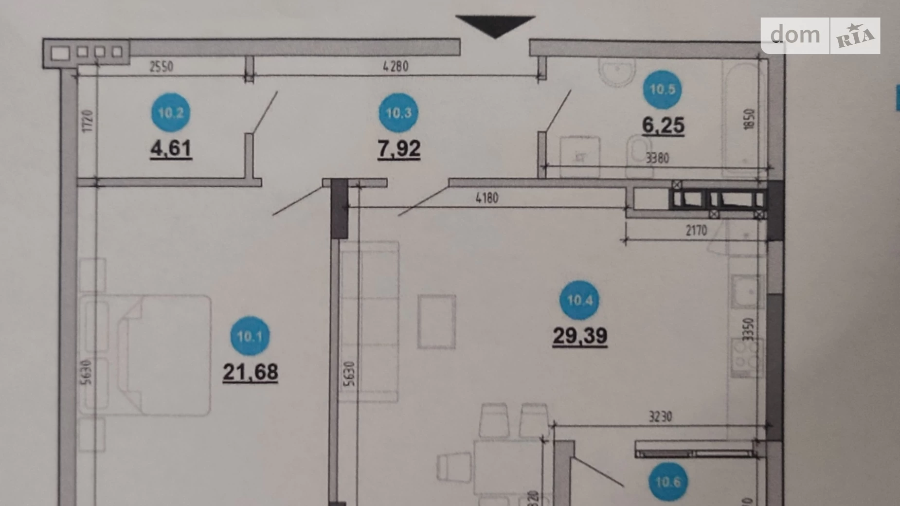 Продається 1-кімнатна квартира 74.53 кв. м у, цена: 96889 $ - фото 2
