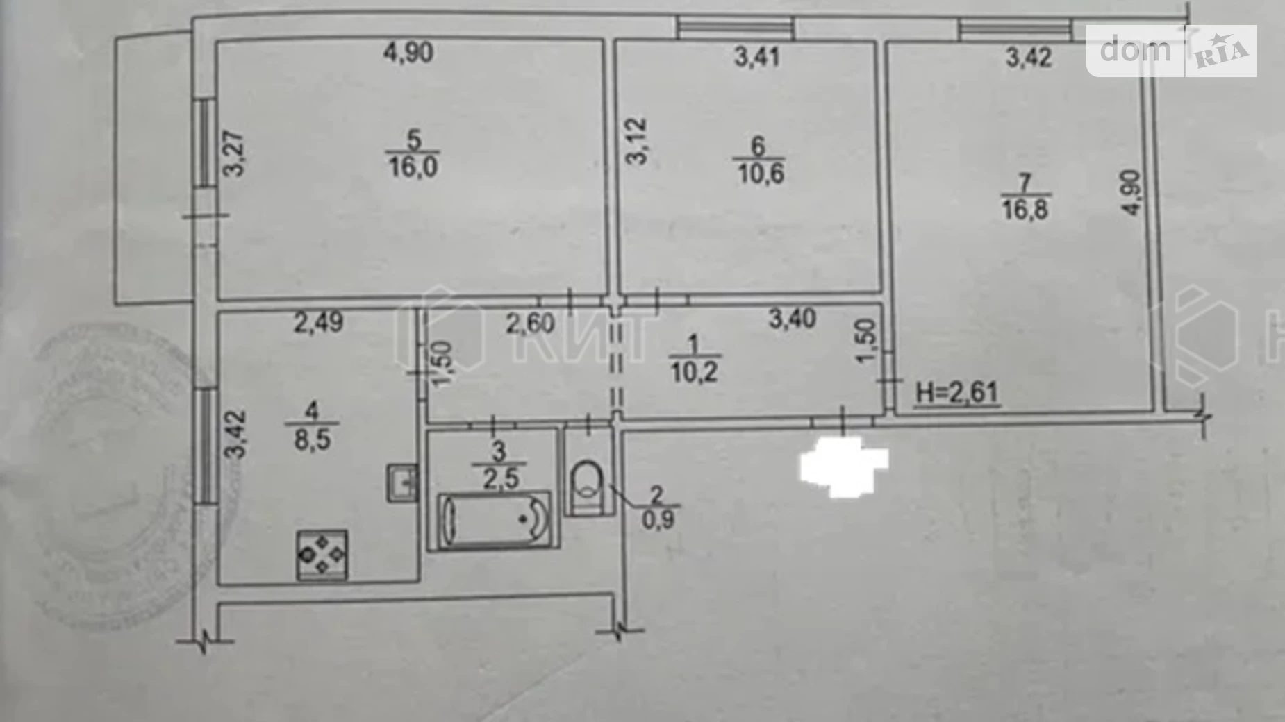 Продається 3-кімнатна квартира 67 кв. м у Харкові, цена: 38000 $ - фото 5