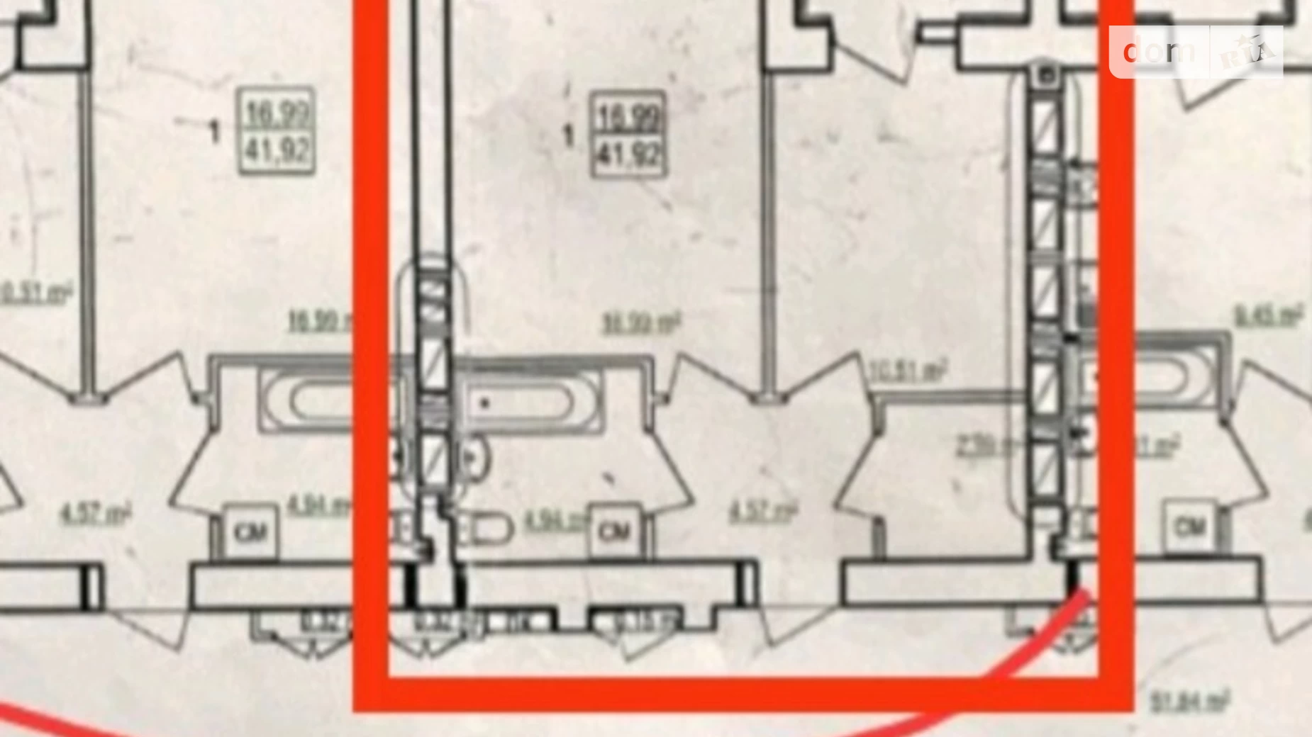 Продается 1-комнатная квартира 43 кв. м в Харькове, ул. Борткевича, 13 - фото 2