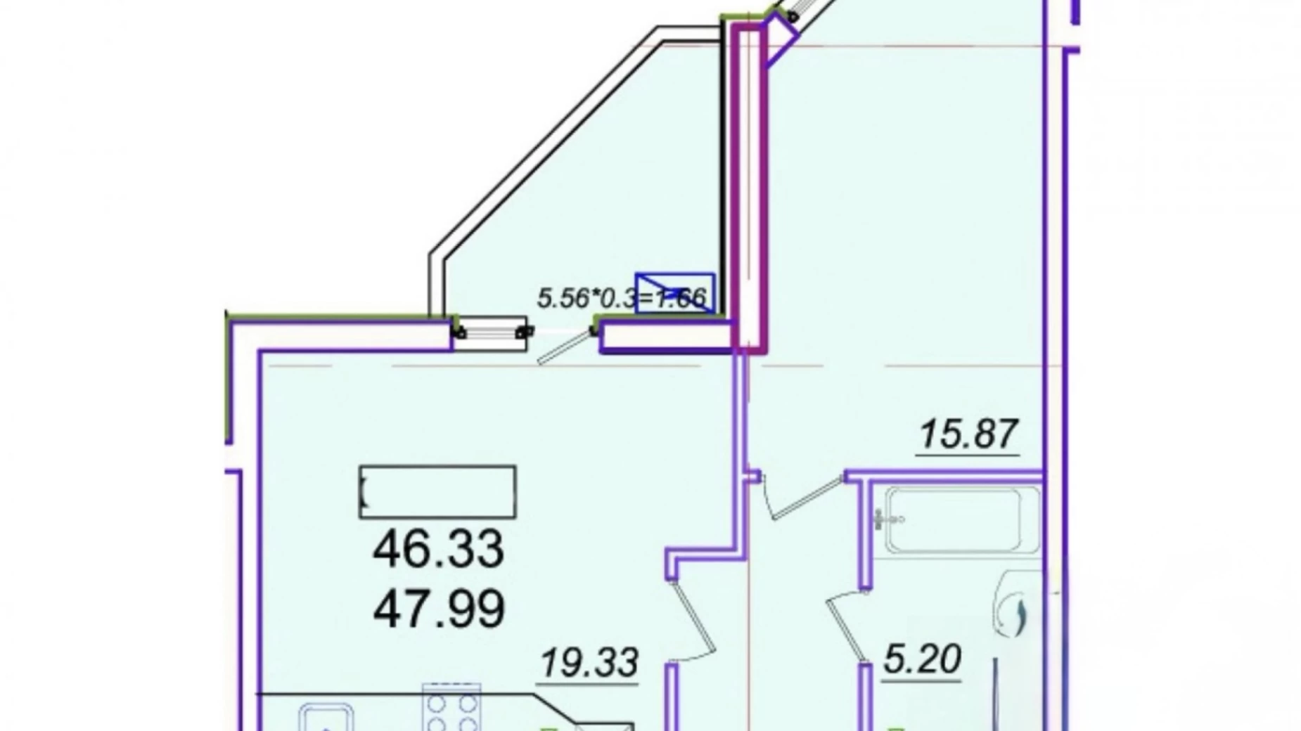 Продается 1-комнатная квартира 48 кв. м в Одессе, ул. Генуэзская - фото 3