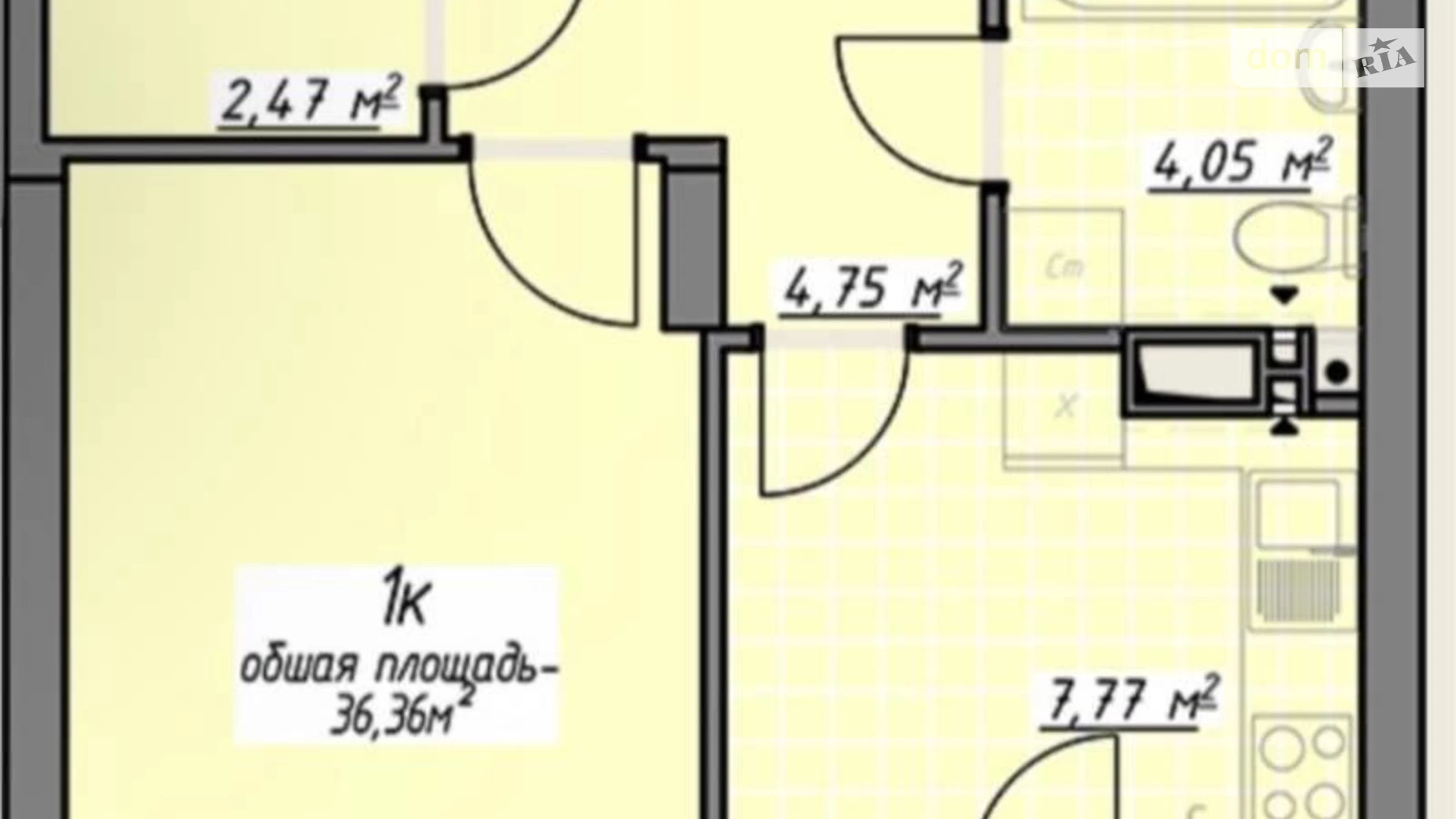 Продається 1-кімнатна квартира 36 кв. м у Одесі, вул. Віталія Нестеренка(Академіка Воробйова), 1Б - фото 5