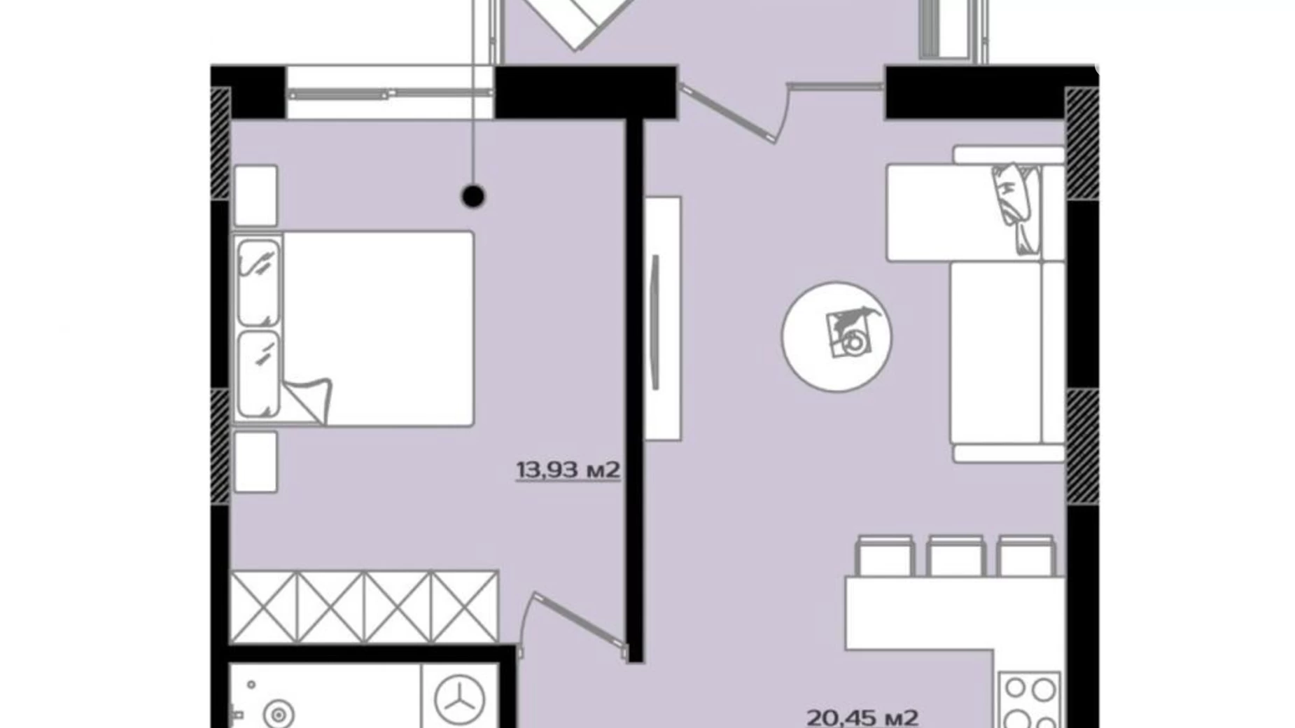 Продается 1-комнатная квартира 47 кв. м в Львове, ул. Миклеша Карла - фото 4