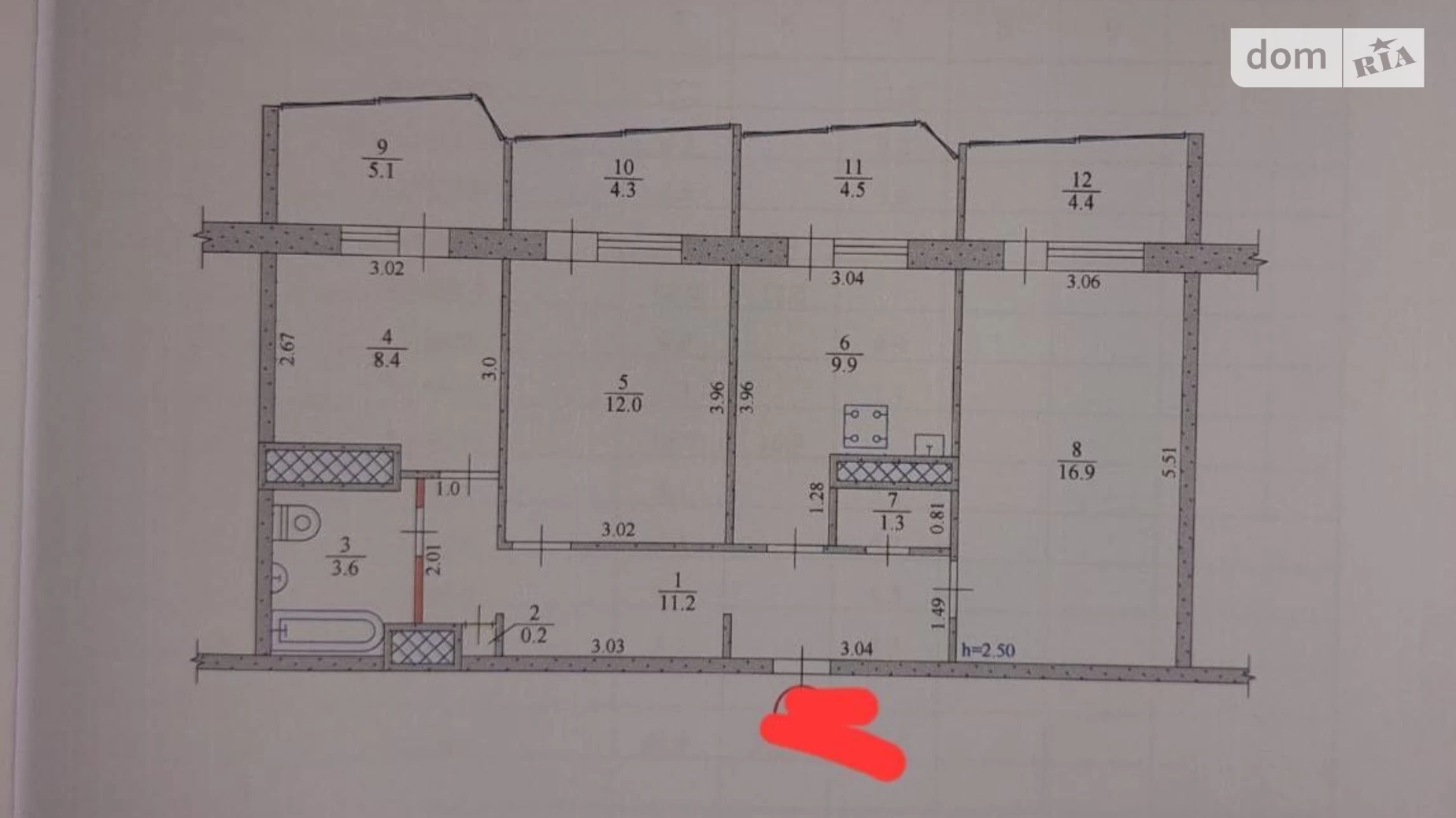 Продається 3-кімнатна квартира 81.8 кв. м у Дніпрі, цена: 40000 $ - фото 2