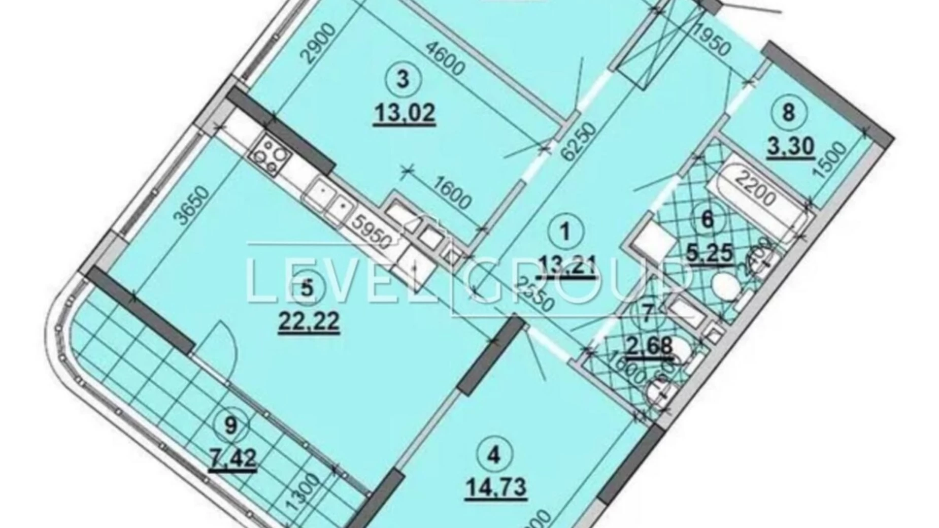 Продается 3-комнатная квартира 97 кв. м в Киеве, наб. Днепровская, 15Є - фото 2