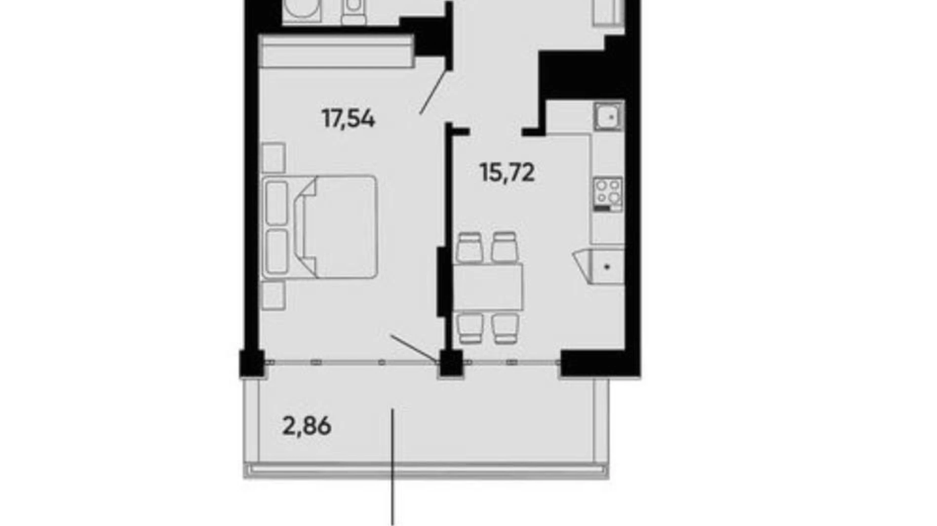 Продается 1-комнатная квартира 45.47 кв. м в Львове, ул. Раковского, 24А - фото 3