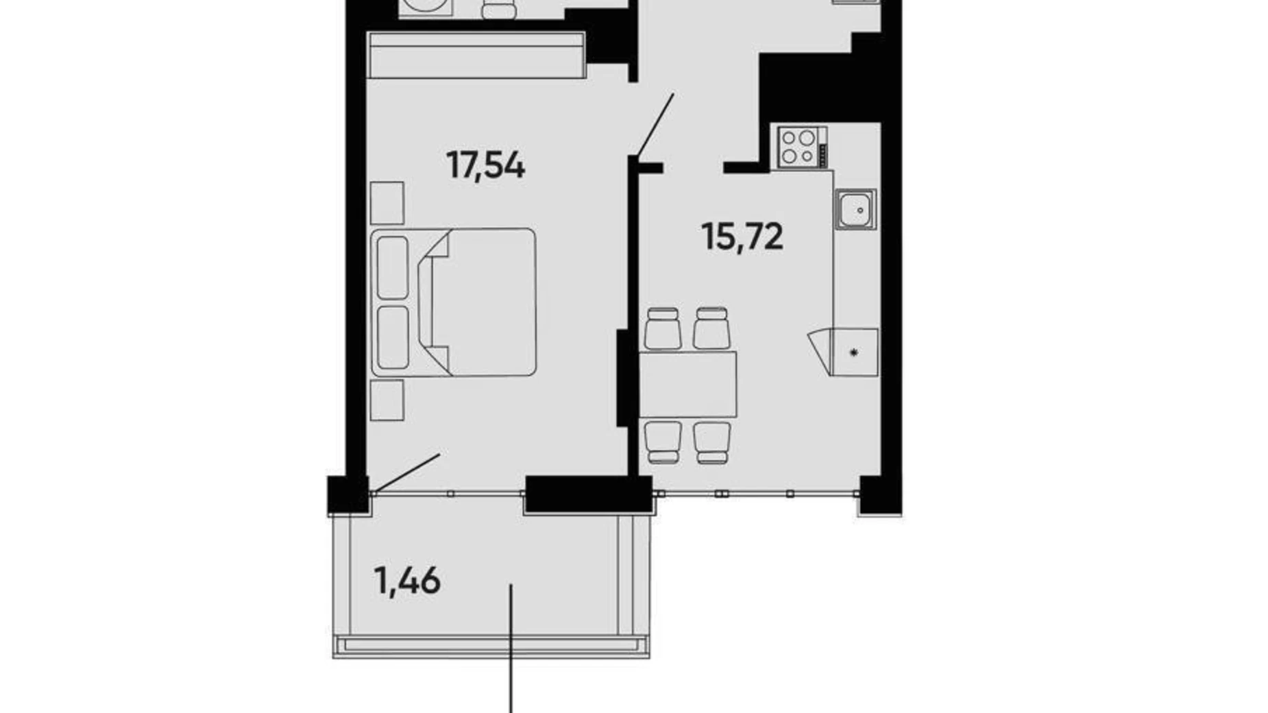Продается 1-комнатная квартира 44.37 кв. м в Львове, ул. Раковского, 24А - фото 3