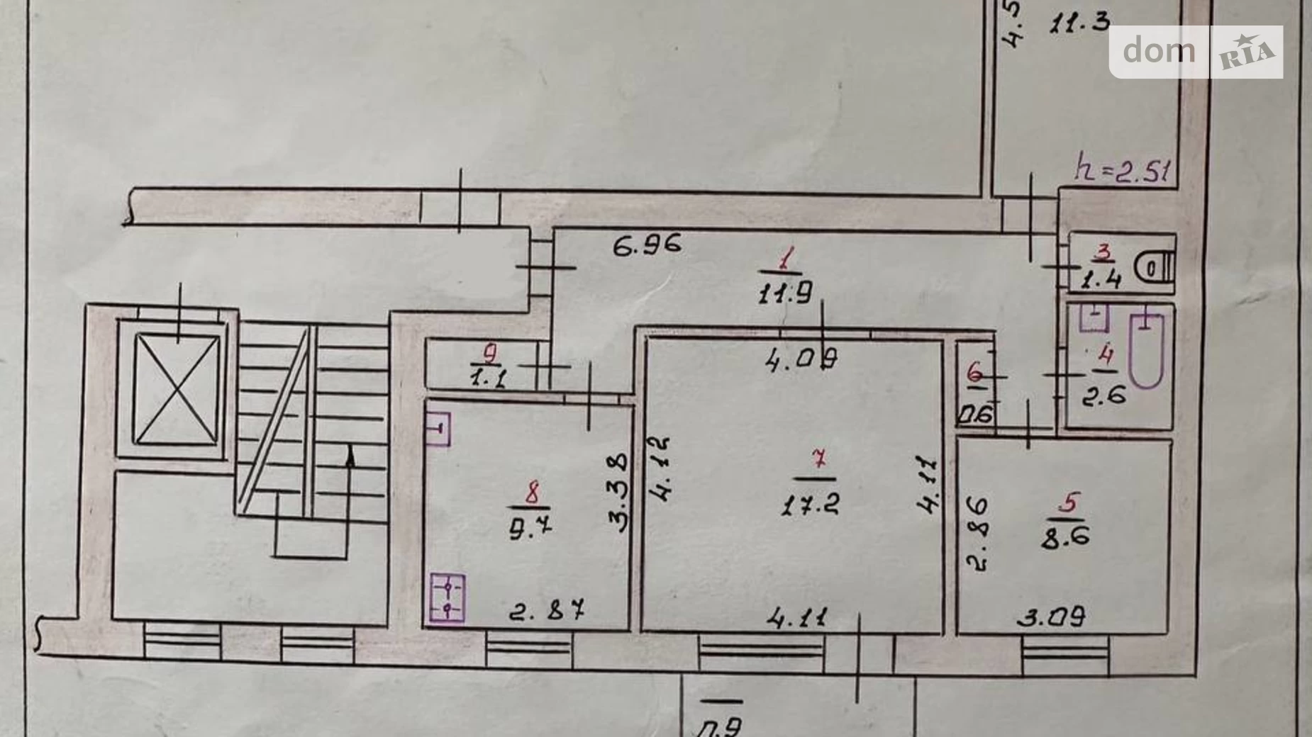 Продается 3-комнатная квартира 67 кв. м в Хмельницком - фото 2
