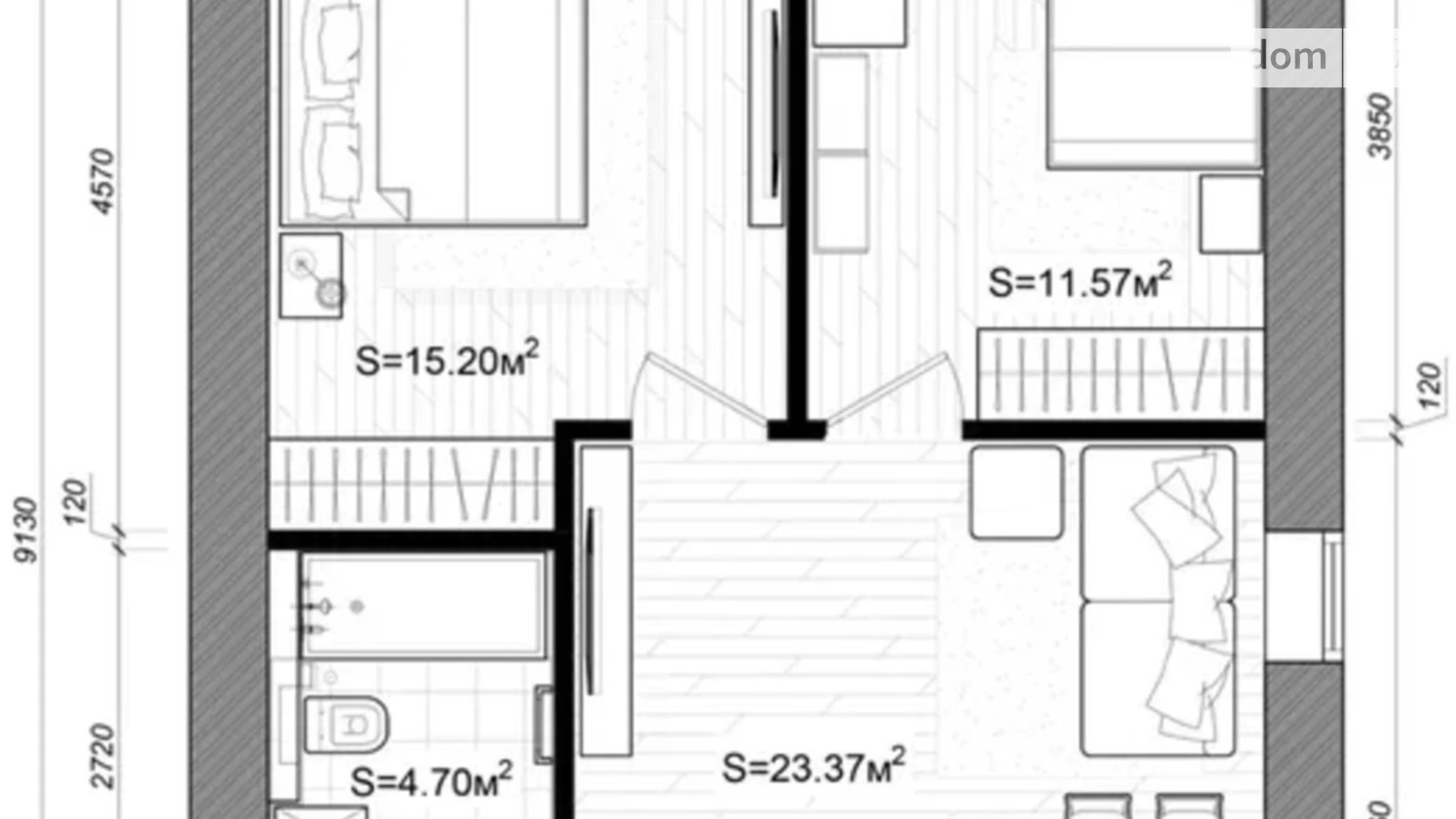 Продается 2-комнатная квартира 63 кв. м в Днепре, ул. Евгения Чикаленко(Аржанова), 1 - фото 5