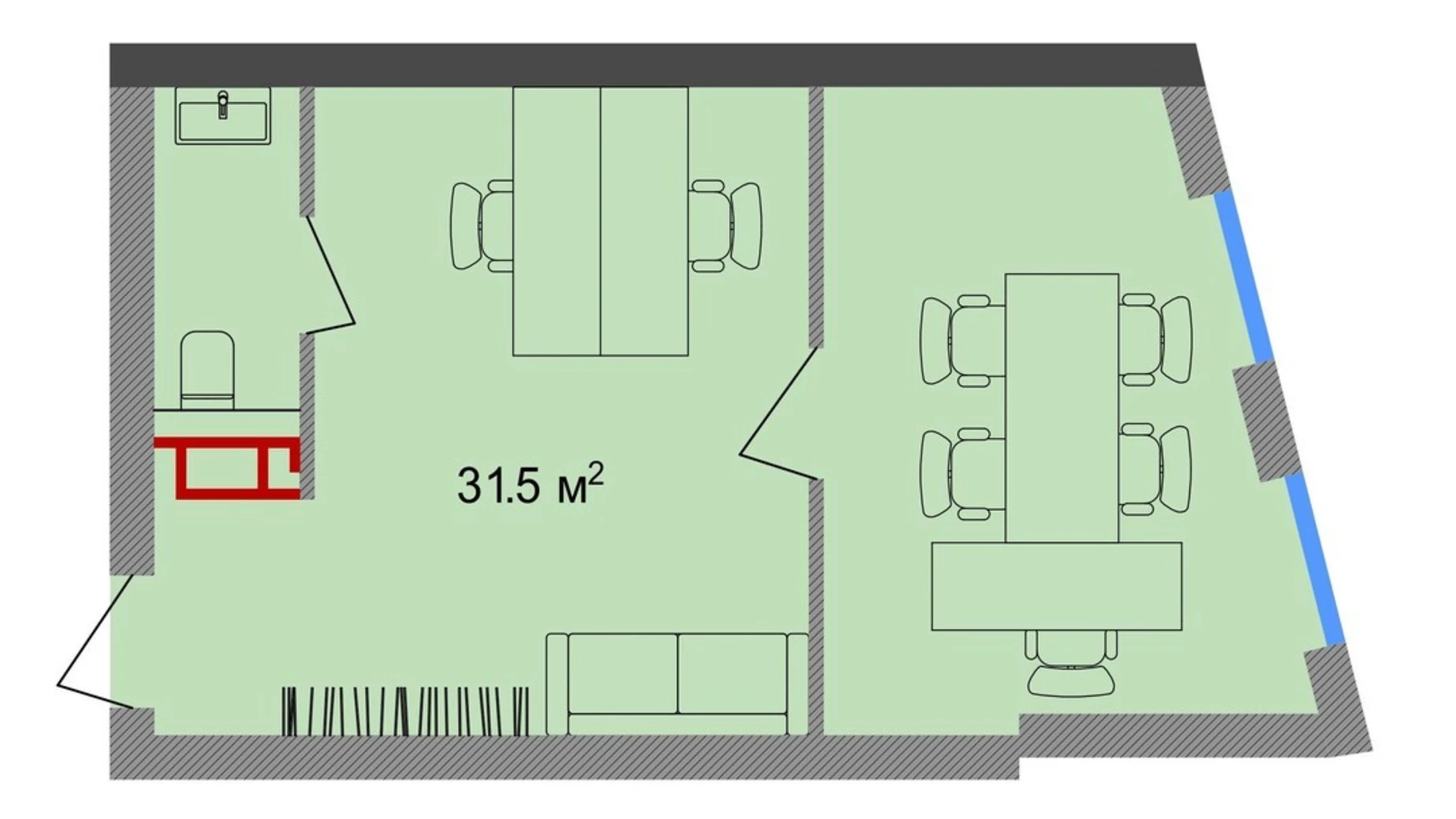 Продається офіс 31.5 кв. м в бізнес-центрі, цена: 78750 $ - фото 2