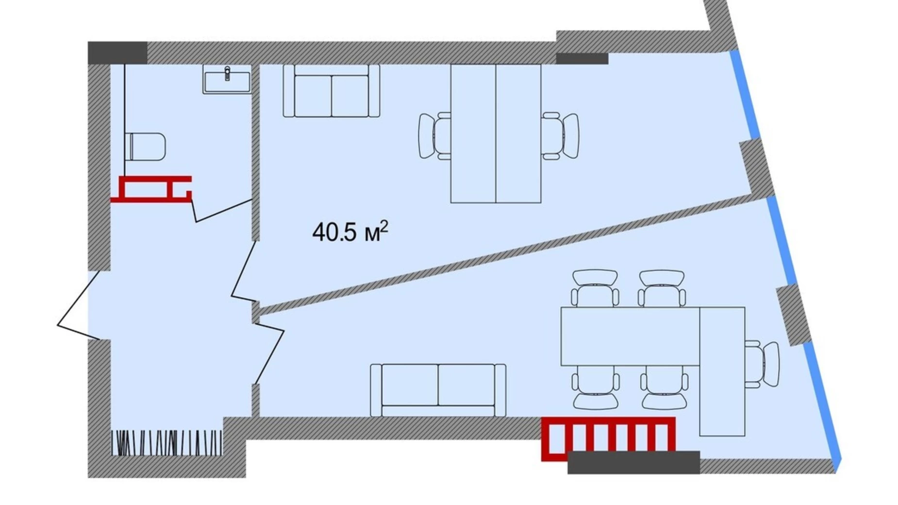 Продается офис 40.5 кв. м в бизнес-центре, цена: 101250 $ - фото 2