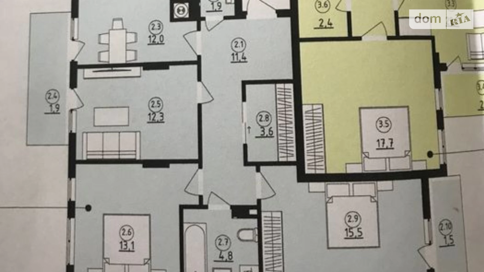 Продається 3-кімнатна квартира 80 кв. м у Львові, вул. Довга, 30 - фото 2