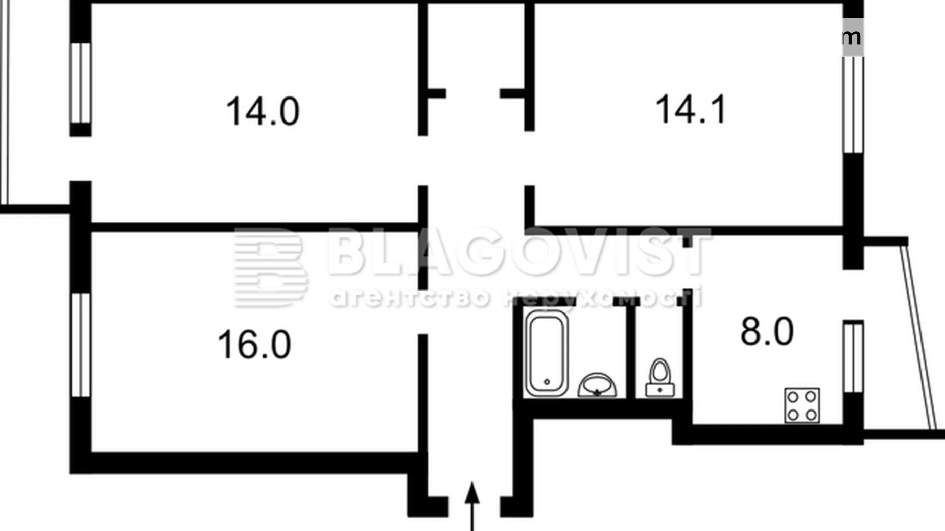 Продається 3-кімнатна квартира 67 кв. м у Києві, вул. Чорнобильська, 11А - фото 2