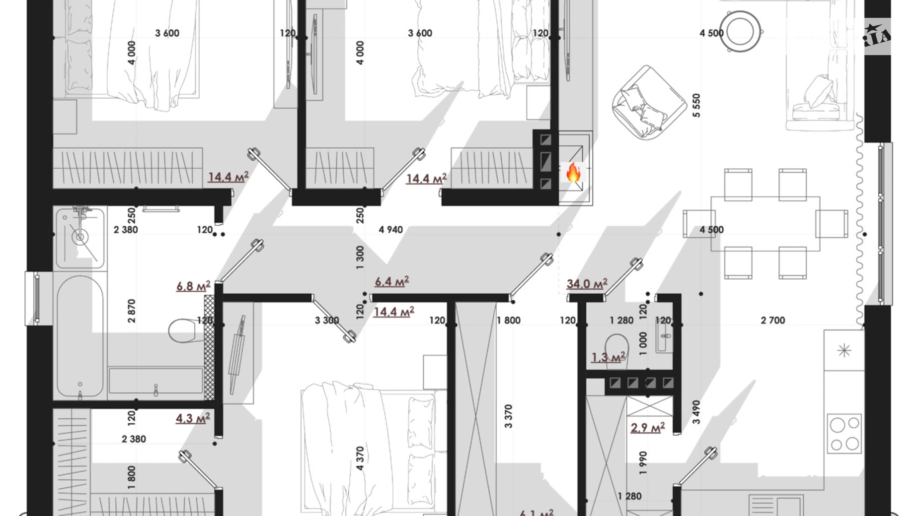 Продається одноповерховий будинок 105 кв. м з каміном, цена: 84000 $ - фото 4