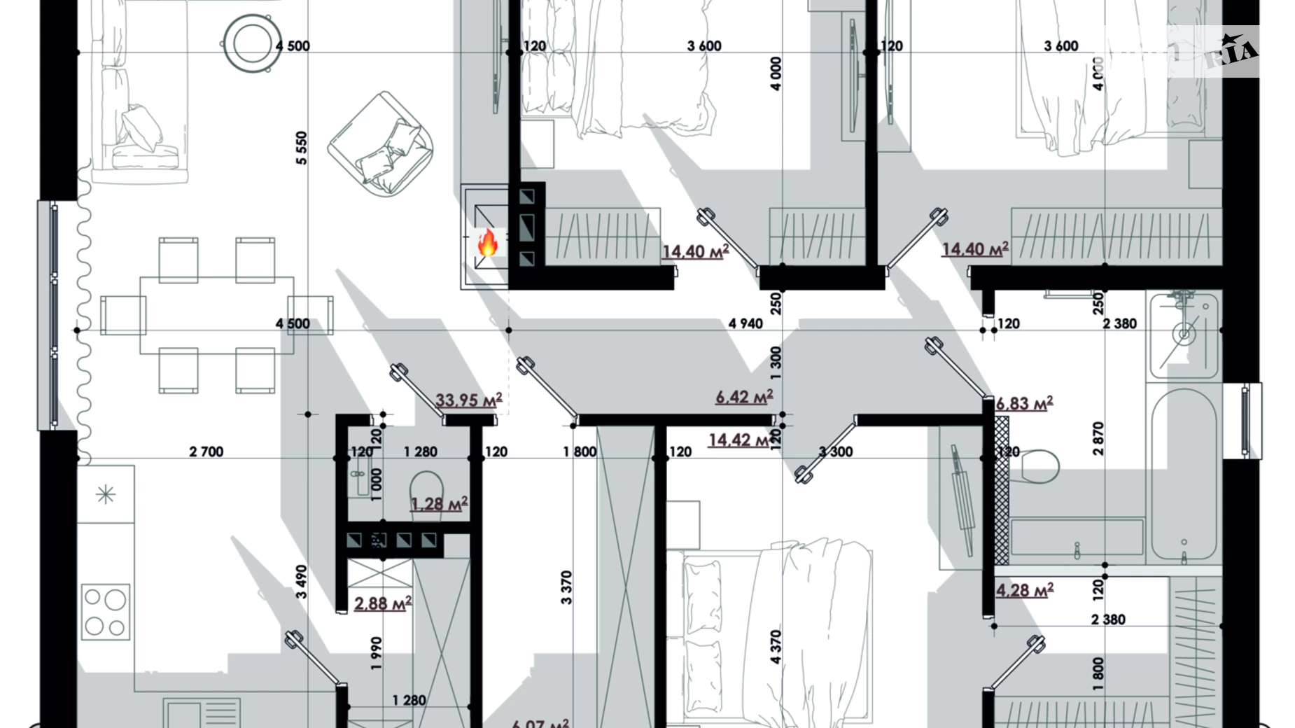 Продається одноповерховий будинок 105 кв. м з каміном, цена: 84000 $ - фото 3