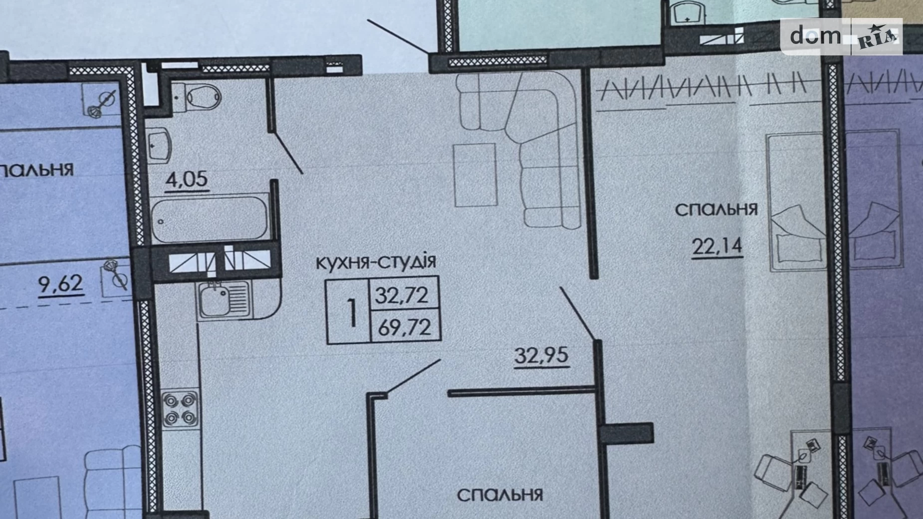 2-комнатная квартира 69.7 кв. м в Тернополе, просп. Бандеры Степана - фото 2