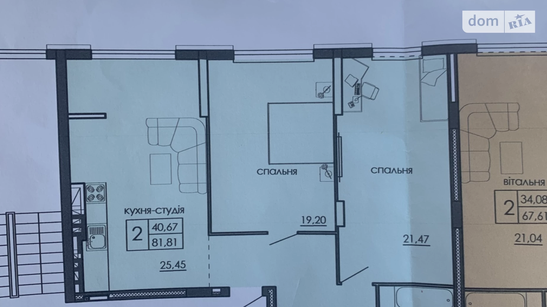 3-комнатная квартира 81.81 кв. м в Тернополе, просп. Бандеры Степана - фото 3