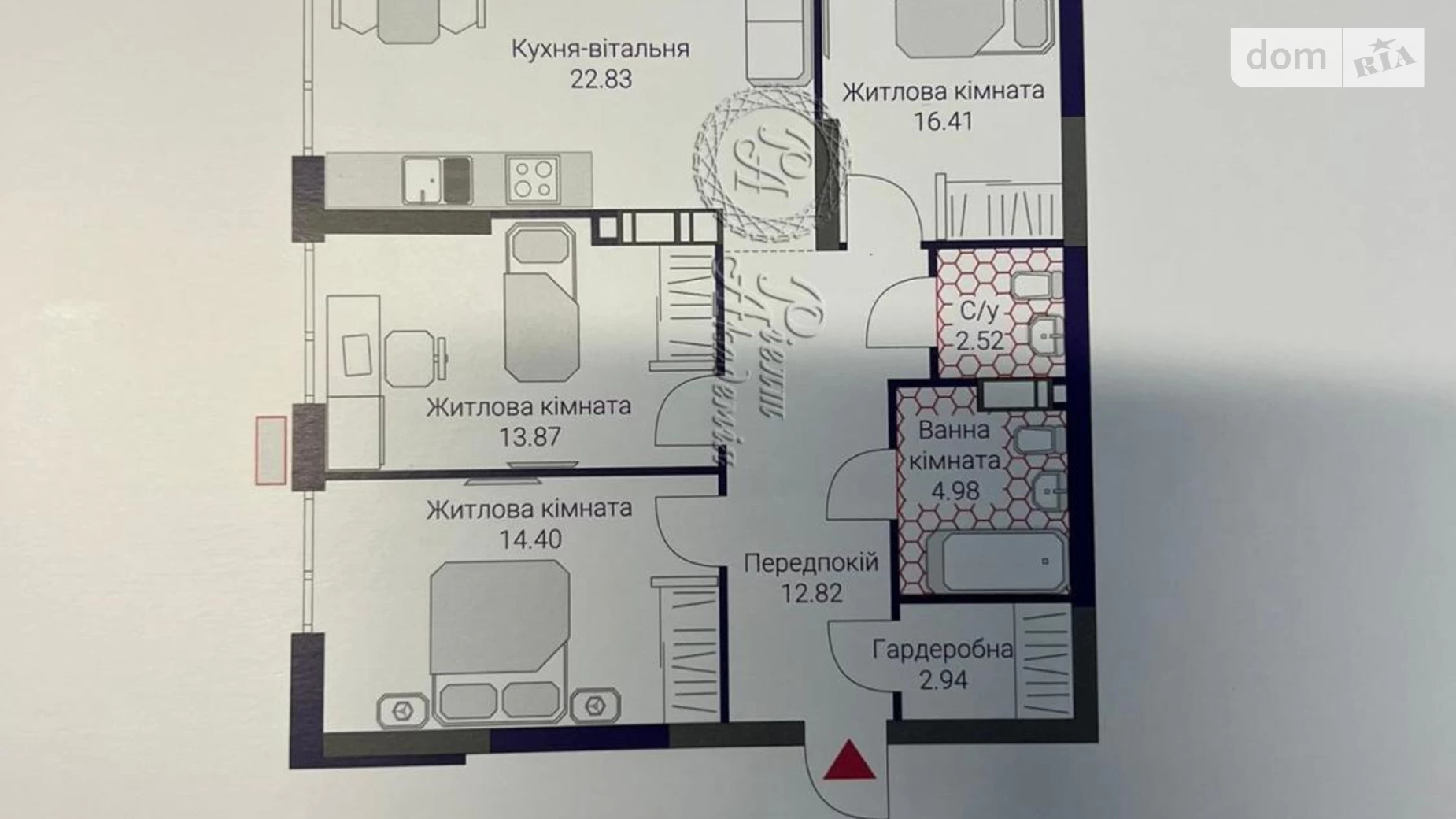 Продається 3-кімнатна квартира 100 кв. м у Києві, наб. Дніпровська, 1 - фото 2