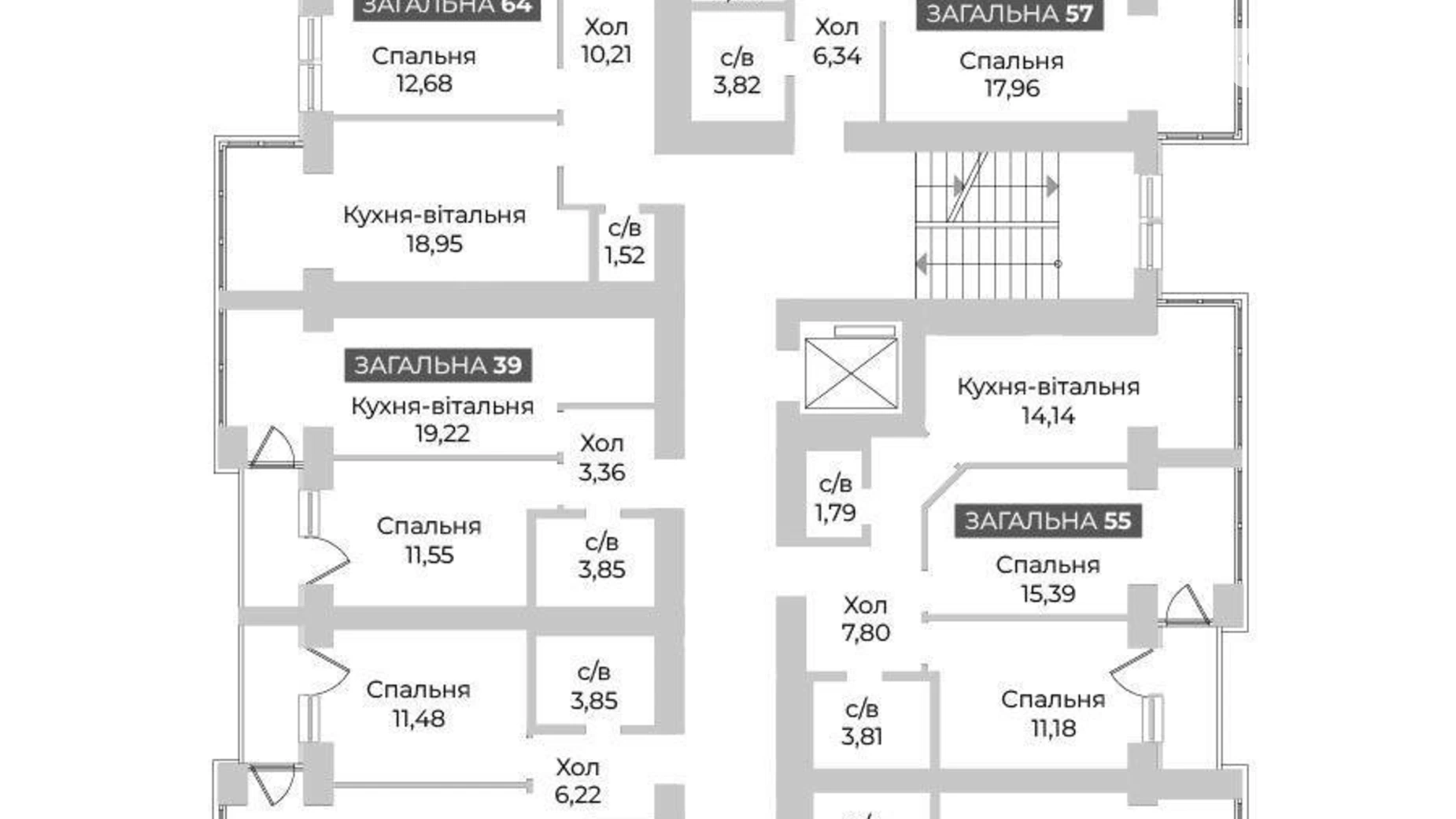 Продається 2-кімнатна квартира 65.49 кв. м у Гостомелі, вул. Соборна, 1 - фото 5