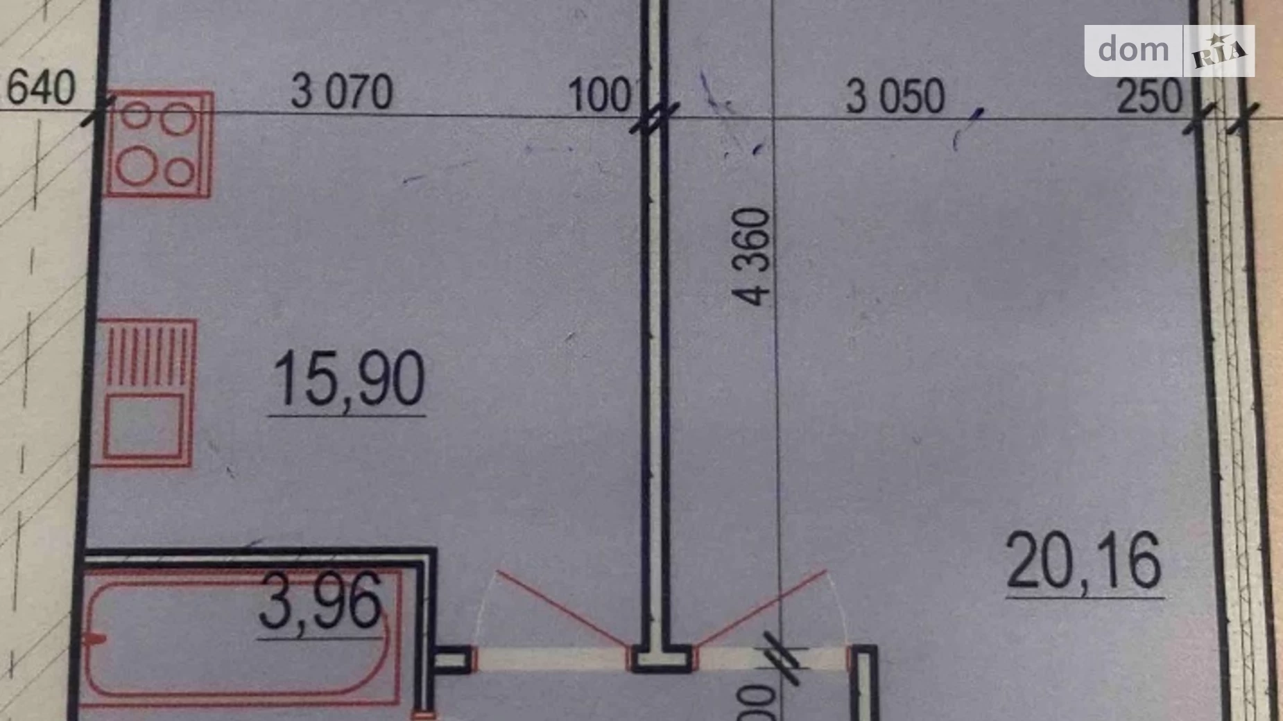 Продается 1-комнатная квартира 41.8 кв. м в Виннице, ул. Генерала Гандзюка, 5 - фото 2