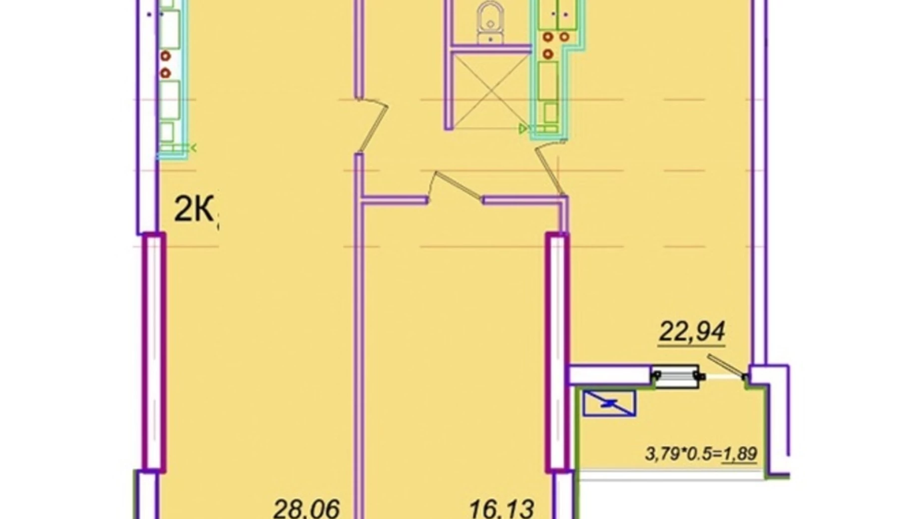 Продається 2-кімнатна квартира 87 кв. м у Одесі, вул. Генуезька, 1Г - фото 2