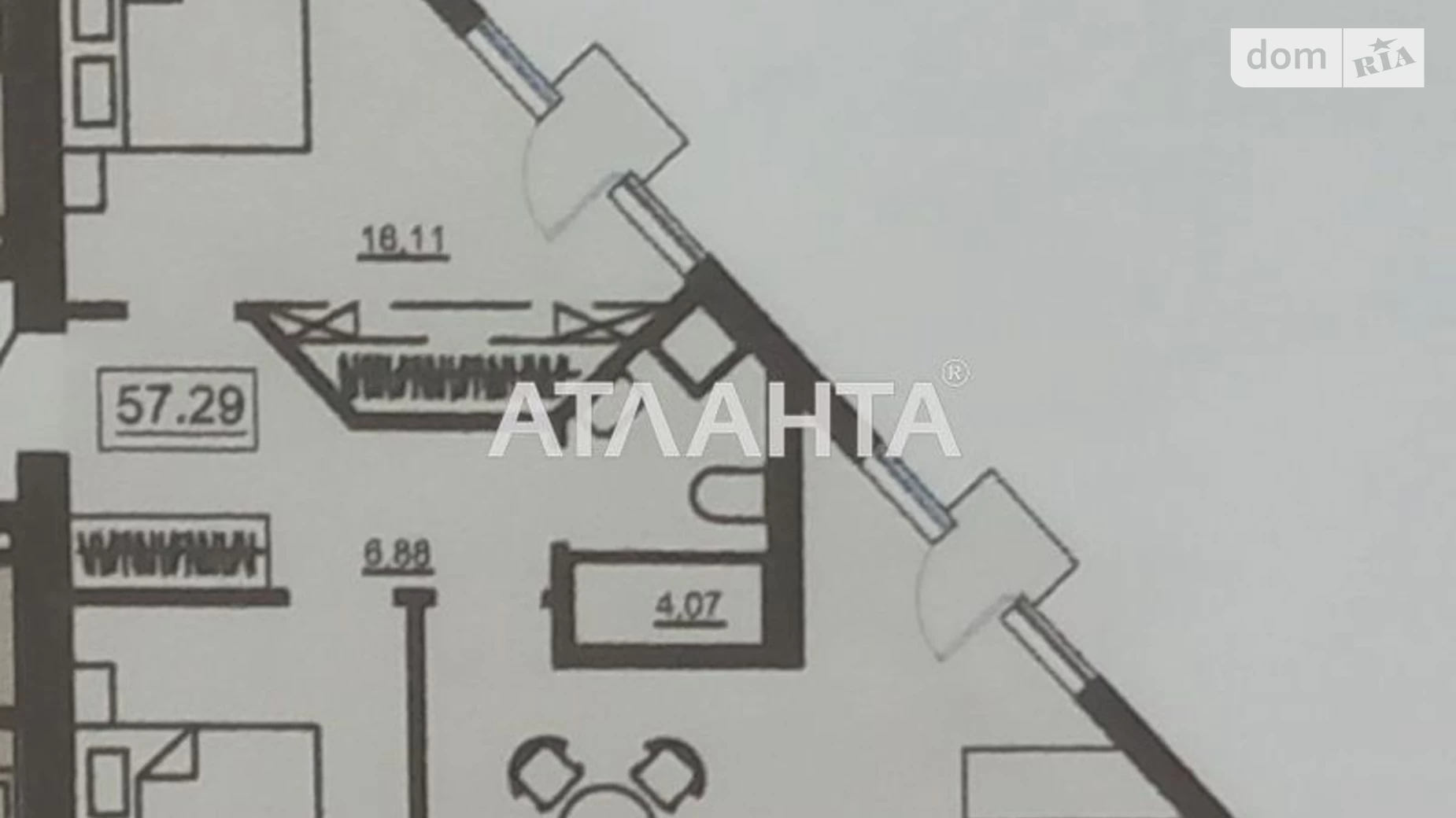 Продается 2-комнатная квартира 57.29 кв. м в Одессе, пер. Товарный - фото 2