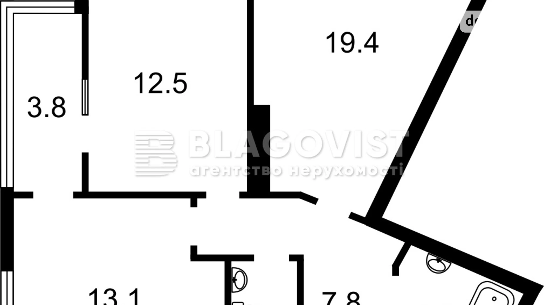 Продается 2-комнатная квартира 63.3 кв. м в Киеве, ул. Дегтяревская, 25Е - фото 2