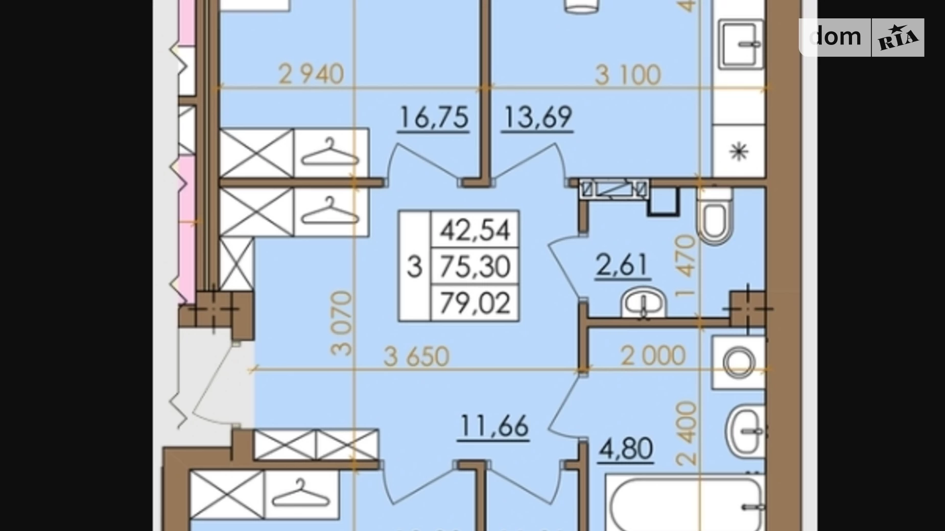 Продается 3-комнатная квартира 79 кв. м в Полтаве, ул. Европейская, 146Е - фото 8