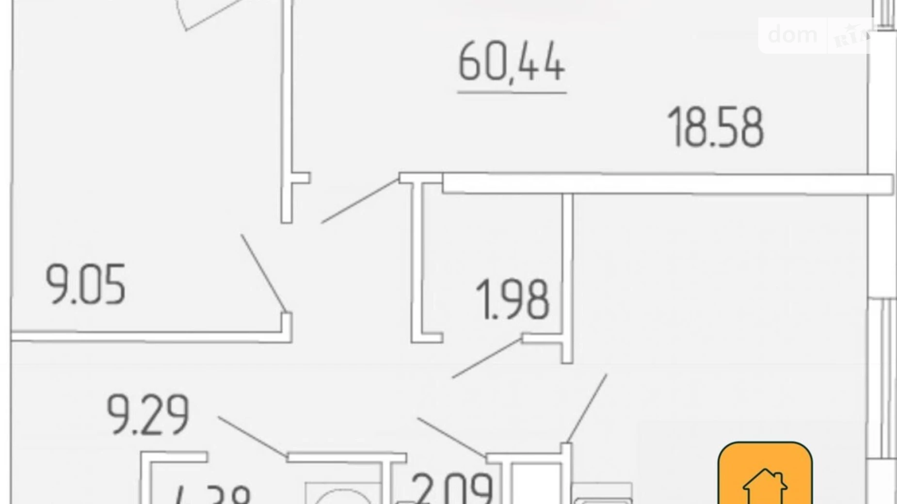 Продається 2-кімнатна квартира 60.44 кв. м у Одесі, вул. Краснова, 3 корпус 65 - фото 2