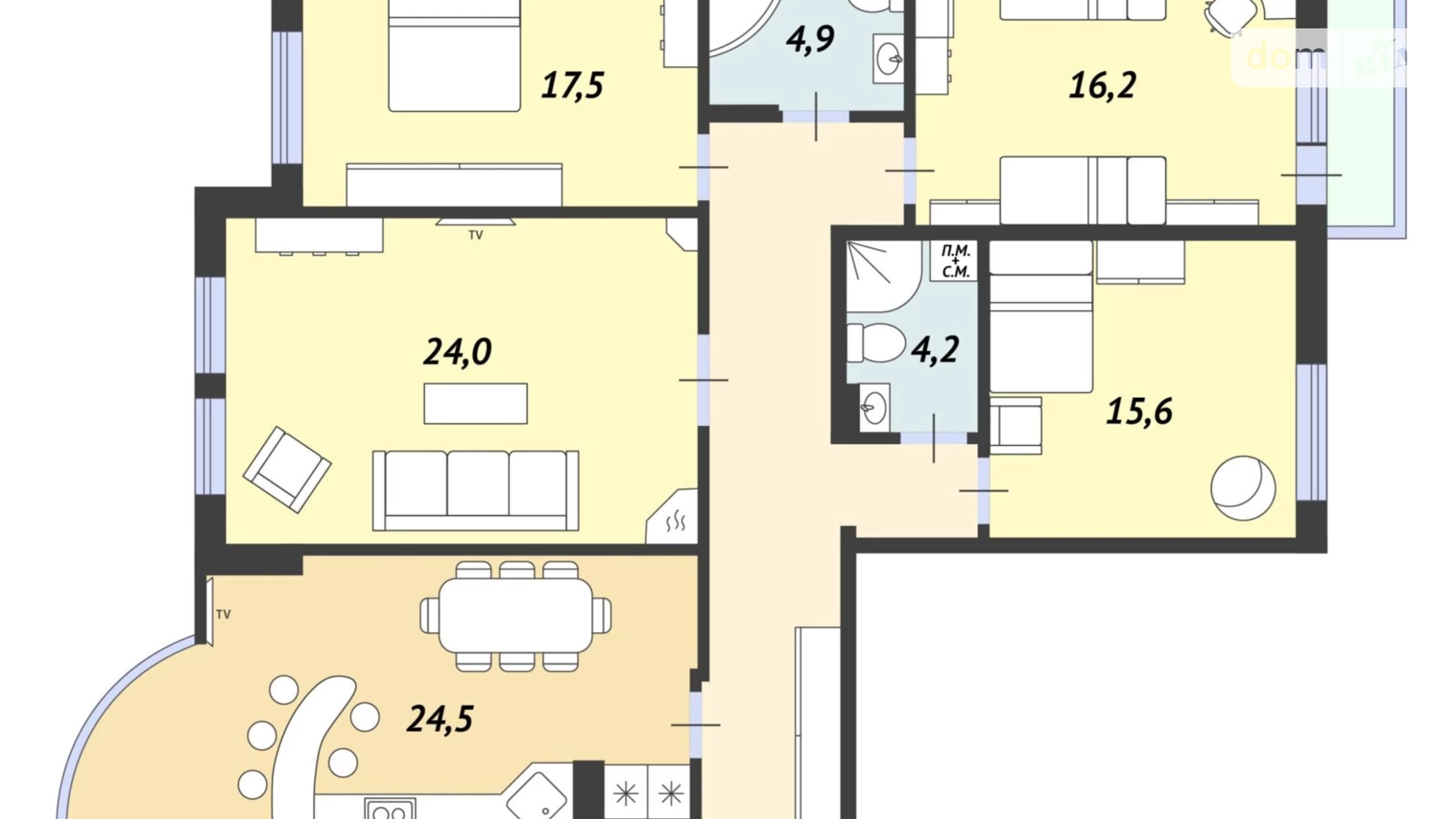 Продається 4-кімнатна квартира 135 кв. м у Києві, вул. Мокра(Кудряшова), 3 - фото 2