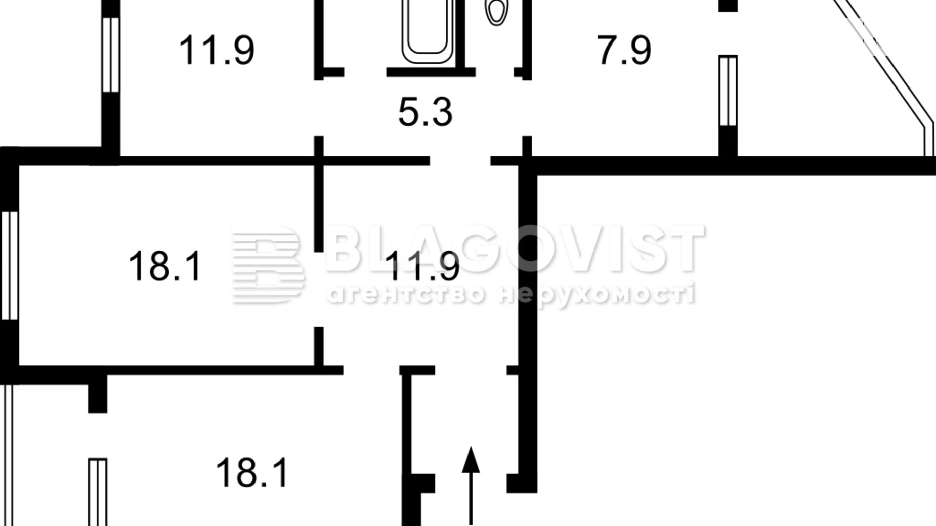 Продається 3-кімнатна квартира 91.4 кв. м у Києві, просп. Петра Григоренка, 5 - фото 2