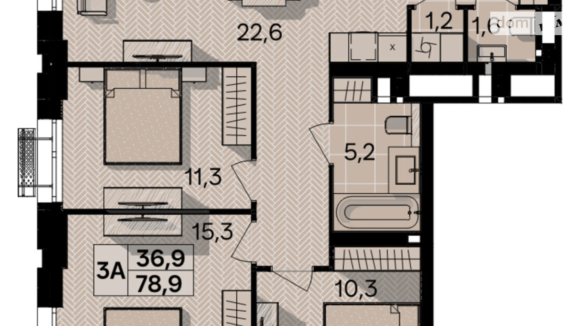 Продається 3-кімнатна квартира 78.9 кв. м у Вінниці, пров. Цегельний, 12 - фото 5
