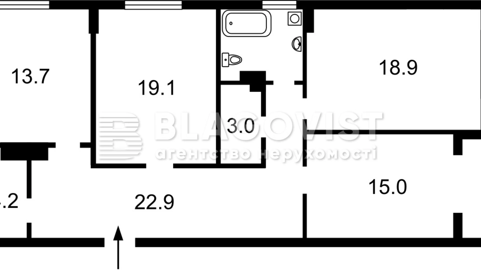 Продается 3-комнатная квартира 99 кв. м в Киеве, просп. Павла Тычины, 16/2 - фото 2