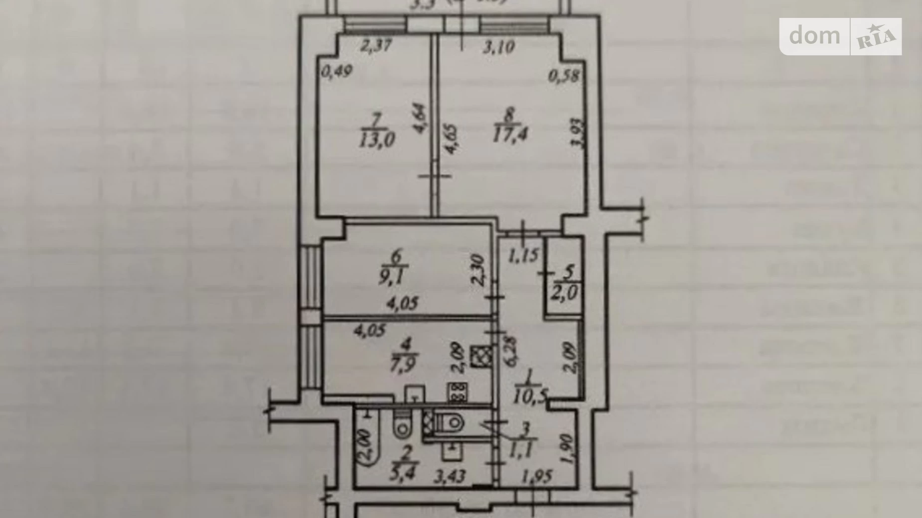 Продається 3-кімнатна квартира 69.7 кв. м у Дніпрі, цена: 75000 $ - фото 4