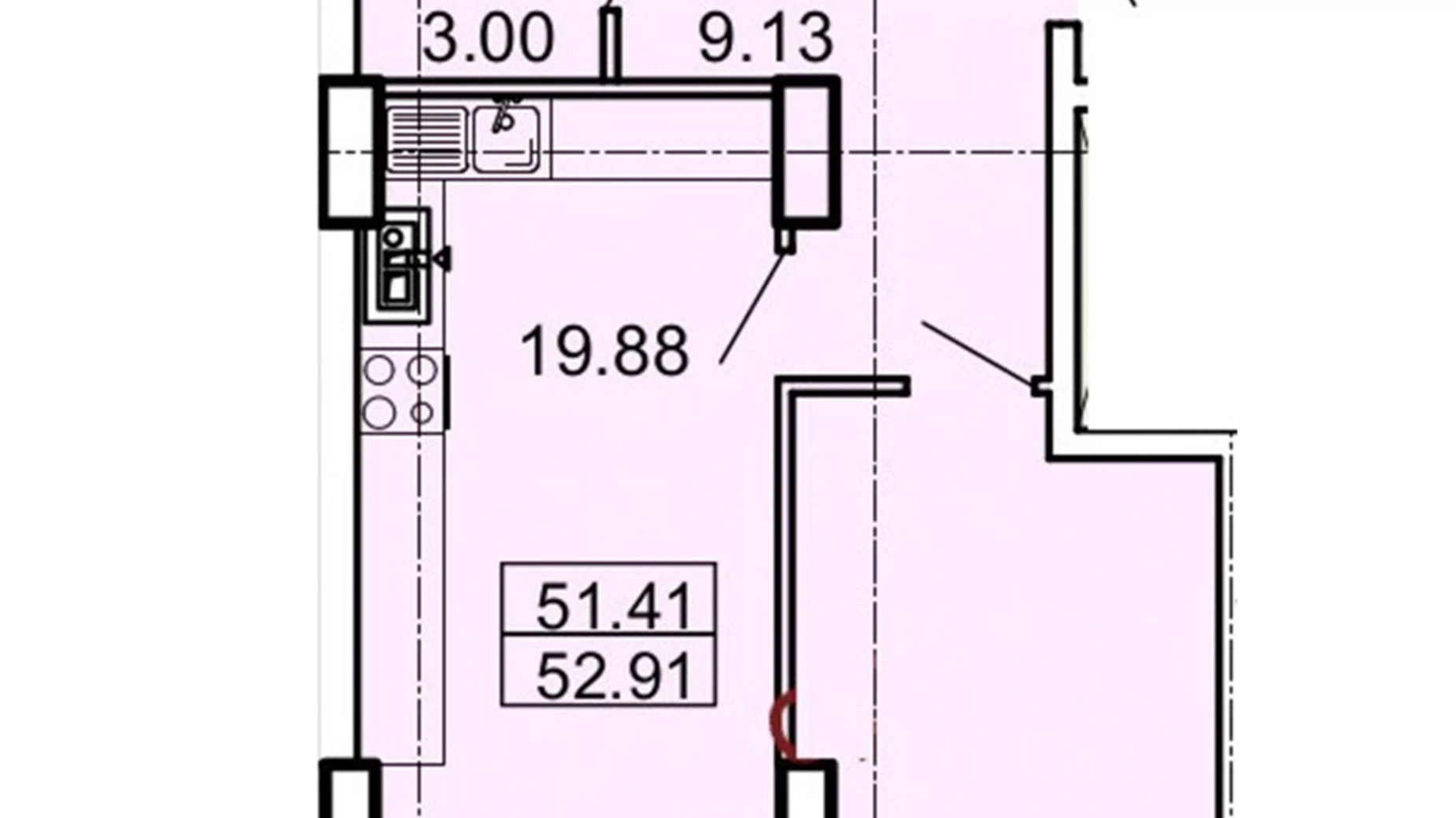 Продается 1-комнатная квартира 53 кв. м в Одессе, Фонтанская дор. - фото 3