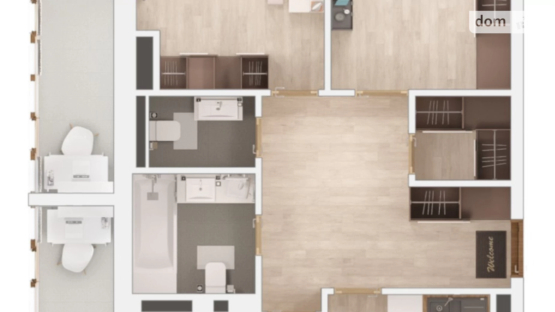 Продається 3-кімнатна квартира 106.4 кв. м у Лиманці, цена: 86500 $ - фото 5