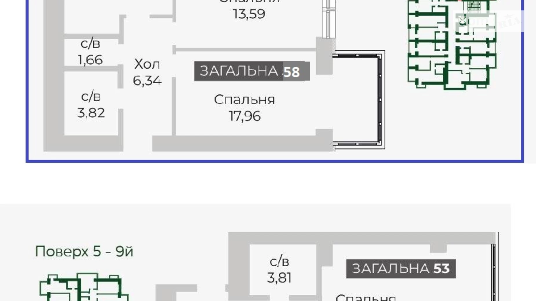 Продається 2-кімнатна квартира 58.15 кв. м у Гостомелі, вул. Соборна, 1 - фото 4