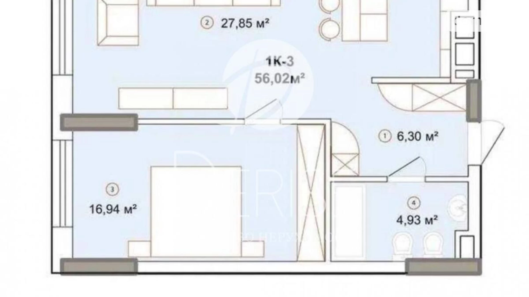 Продается 1-комнатная квартира 56.1 кв. м в Киеве, ул. Зверинецкая, 72 - фото 3