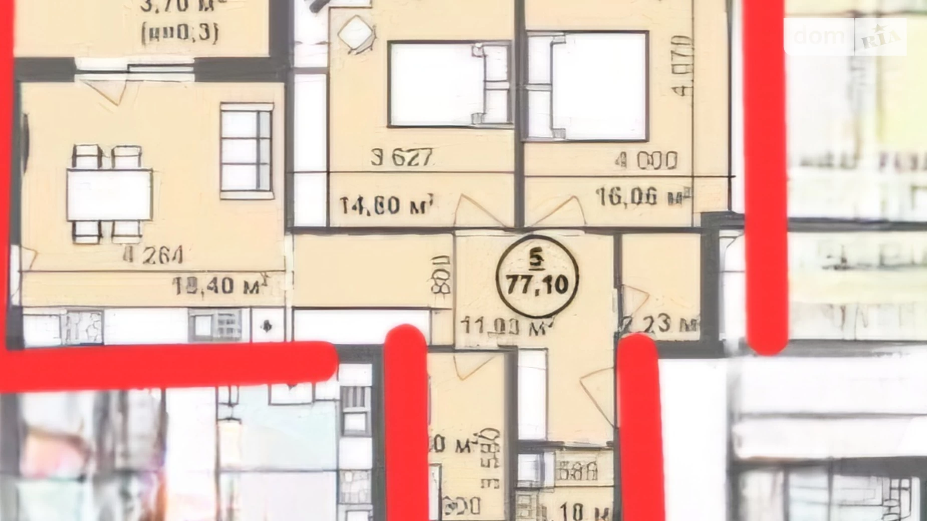 Продается 2-комнатная квартира 77.1 кв. м в Ужгороде, ул. Собранецкая - фото 4