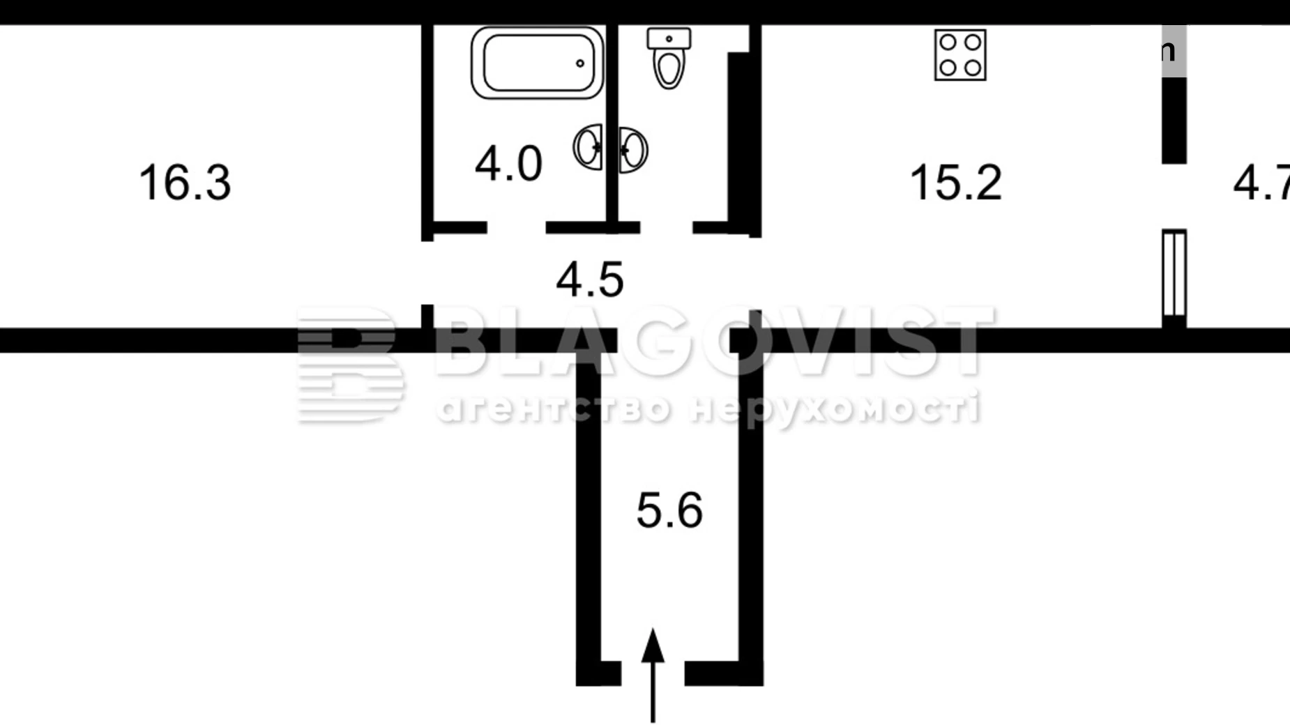 Продається 1-кімнатна квартира 52 кв. м у Києві, вул. Ревуцького, 54 - фото 2
