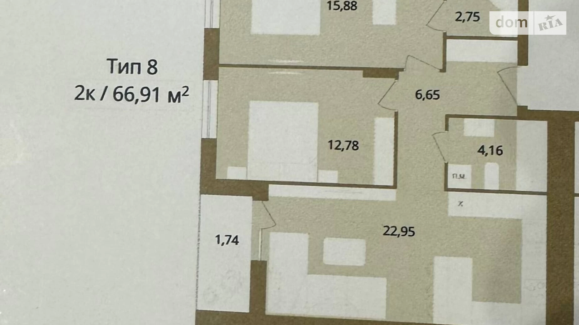 Продається 2-кімнатна квартира 67.3 кв. м у Вінниці, вул. Келецька - фото 2