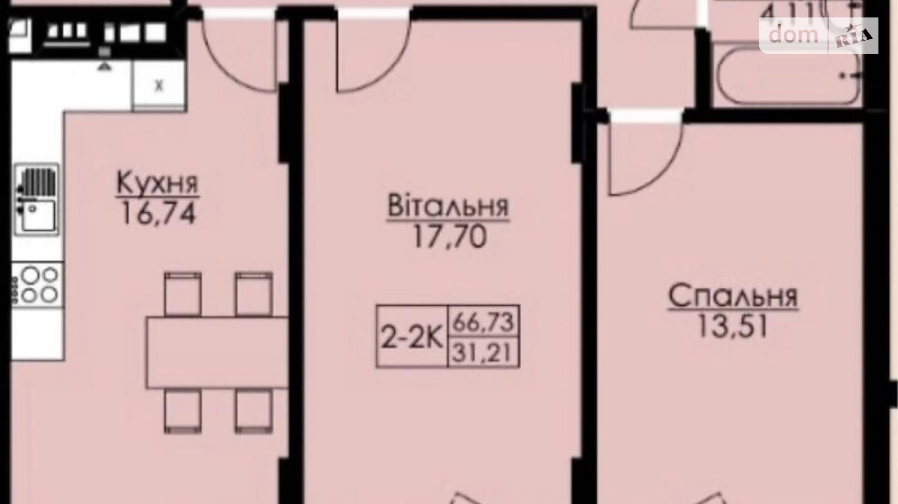 Продається 2-кімнатна квартира 67 кв. м у, цена: 103000 $ - фото 2