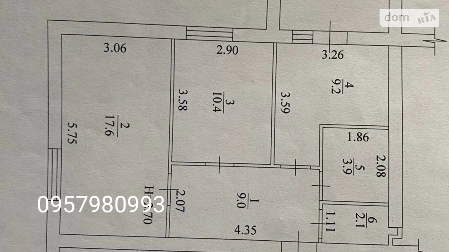 Продается 2-комнатная квартира 54 кв. м в, цена: 57000 $ - фото 4