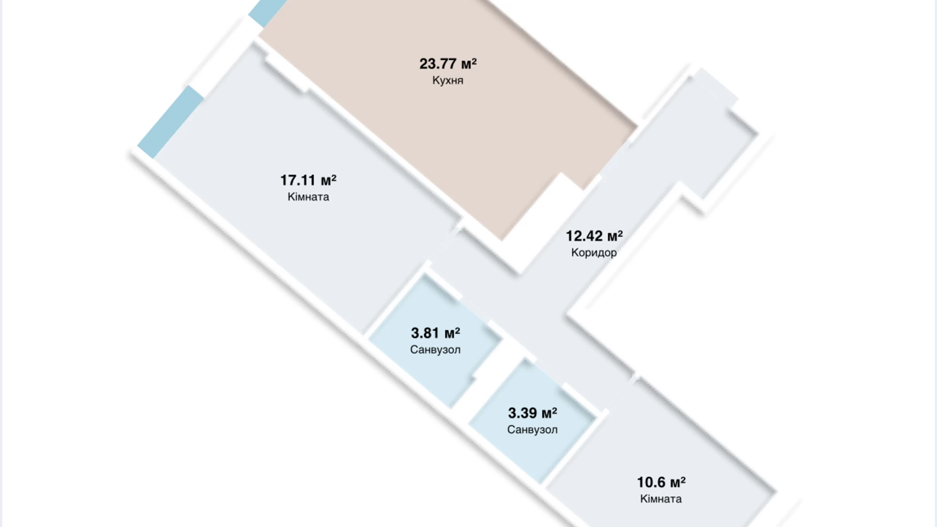 Продается 2-комнатная квартира 71.3 кв. м в Крюковщине, ул. Добрая - фото 3