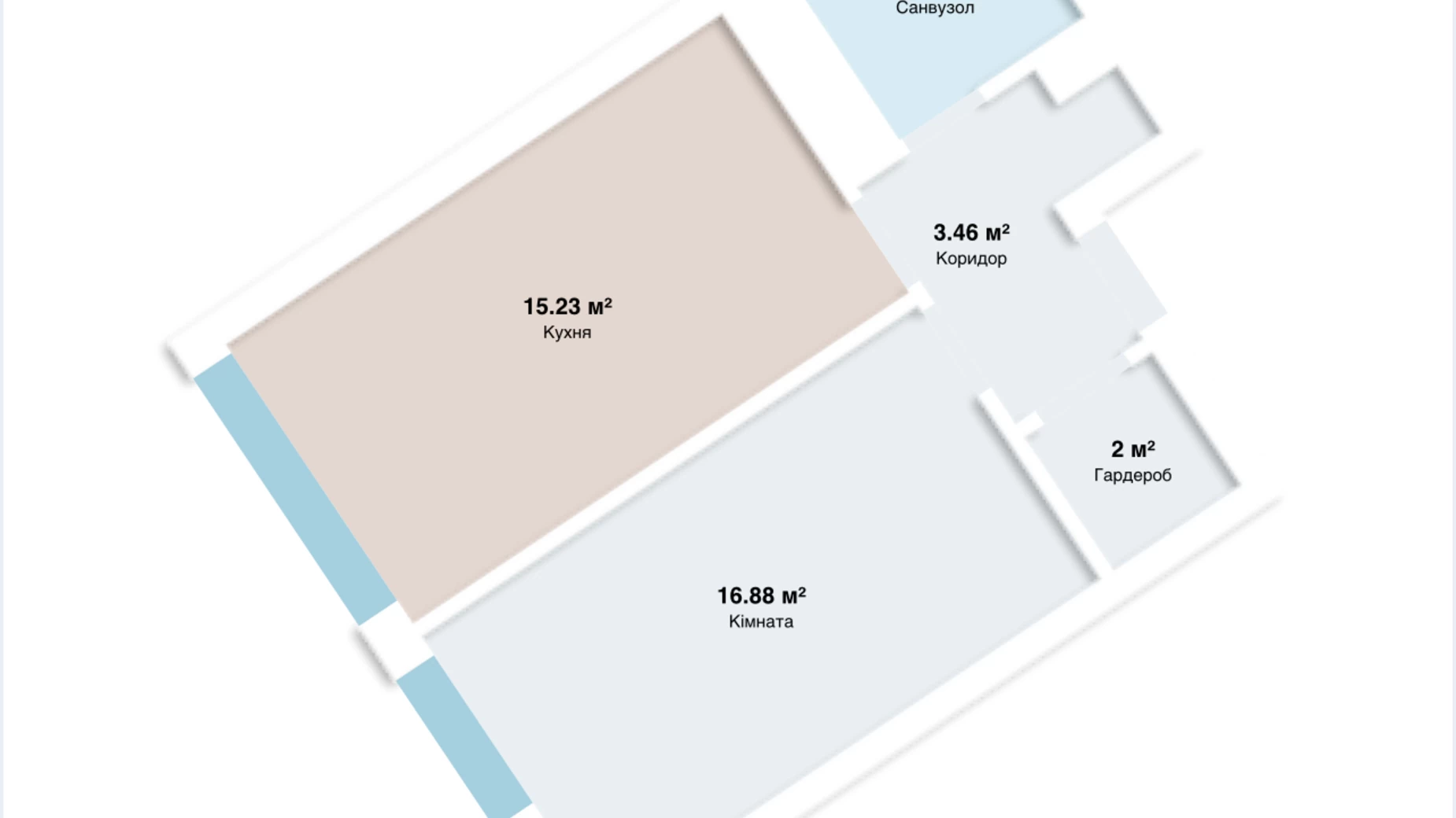 Продається 1-кімнатна квартира 43.5 кв. м у Крюківщині, вул. Добра - фото 2
