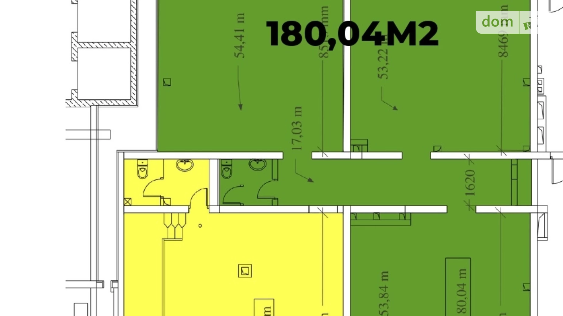Продается помещения свободного назначения 180.04 кв. м в 25-этажном здании, цена: 234052 $ - фото 3