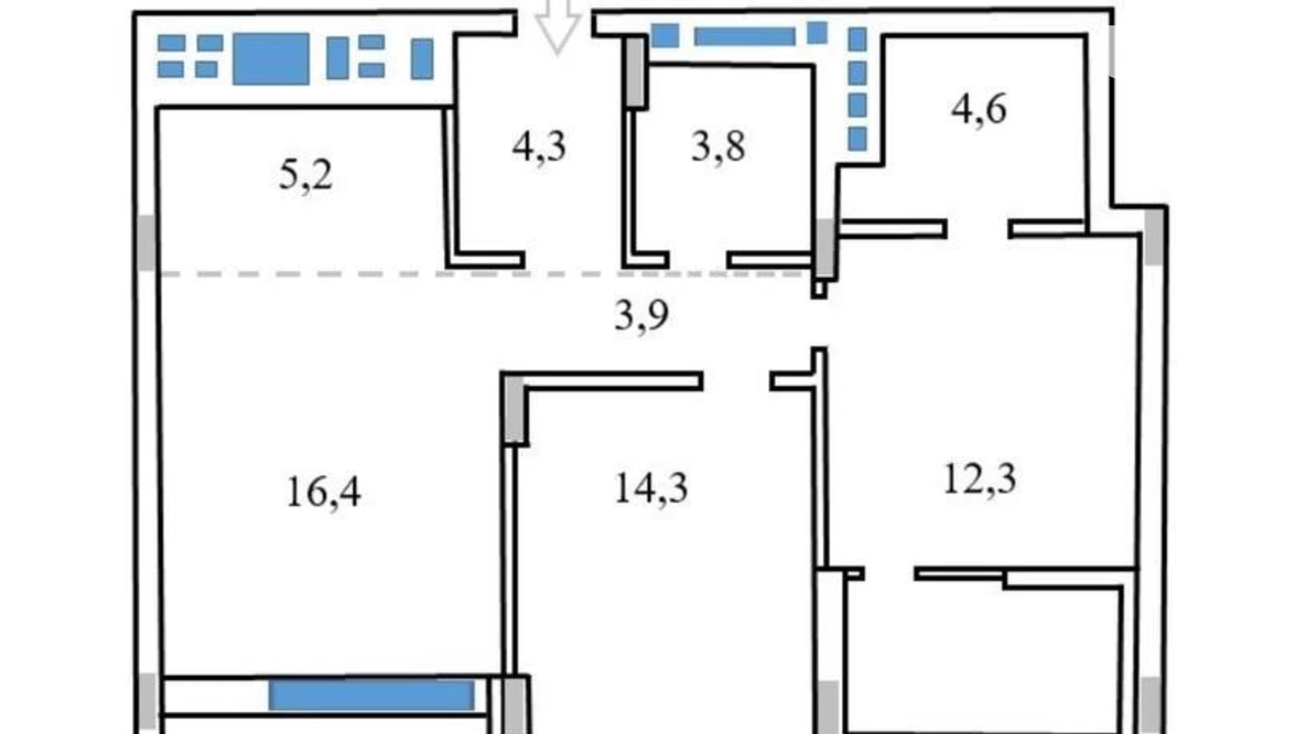 Продается 3-комнатная квартира 69.7 кв. м в Киеве, ул. Гарета Джонса(Семьи Хохловых), 12 - фото 3