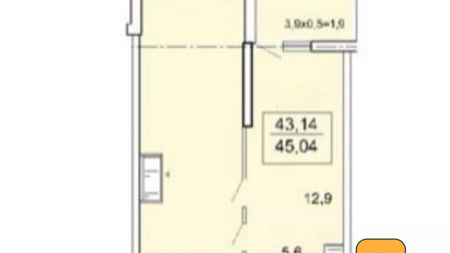 Продается 1-комнатная квартира 45.4 кв. м в Одессе, цена: 60840 $ - фото 5